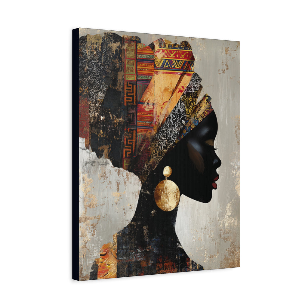 African Queen, is a portrait, a woman in profile, and silhouette