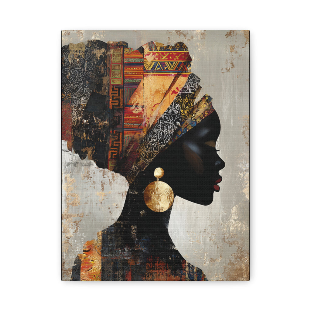 African Queen, is a portrait, a woman in profile, and silhouette