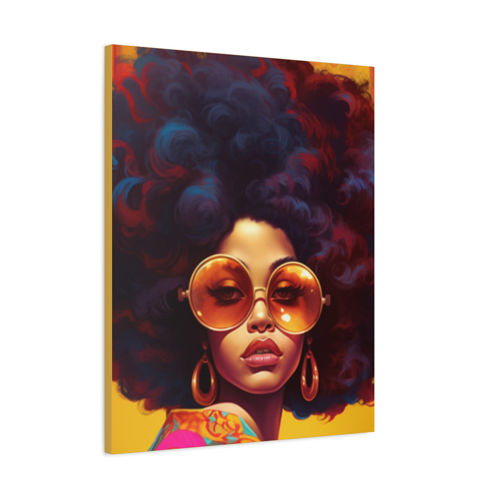 Soul Sister, Portrait Of Black Girl on Matte Canvas Wall Art — Black Girl Magic