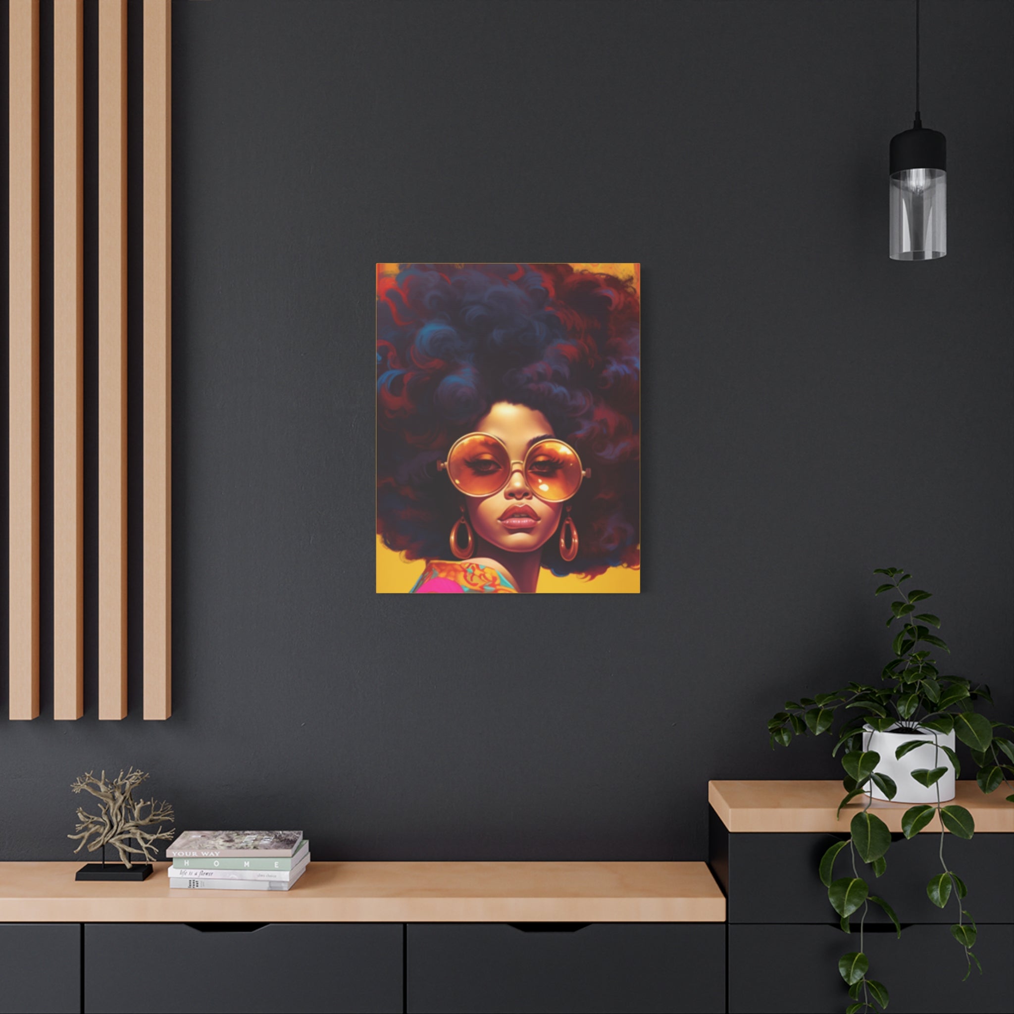 Soul Sister, Portrait Of Black Girl on Matte Canvas Wall Art — Black Girl Magic
