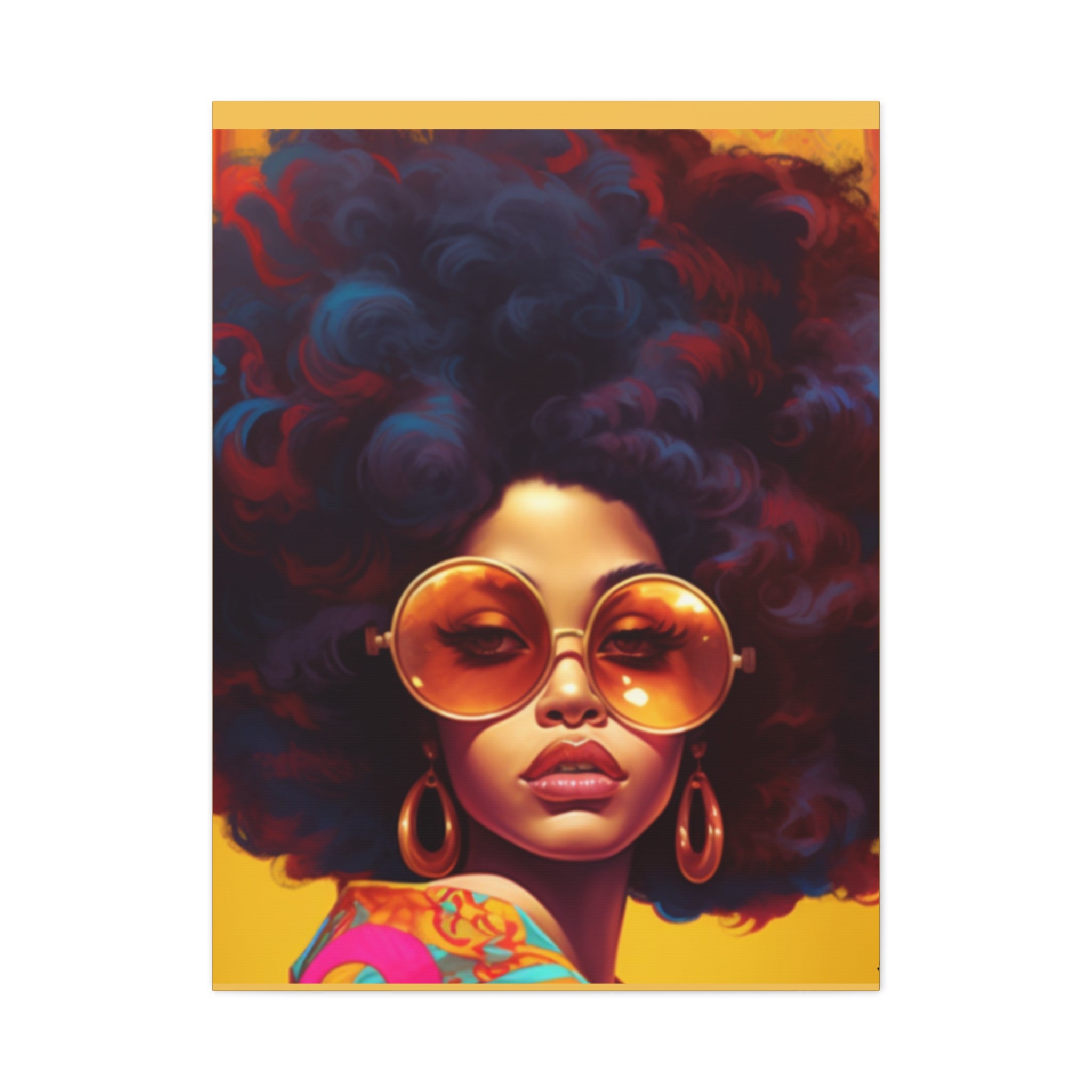 Soul Sister, Portrait Of Black Girl on Matte Canvas Wall Art — Black Girl Magic