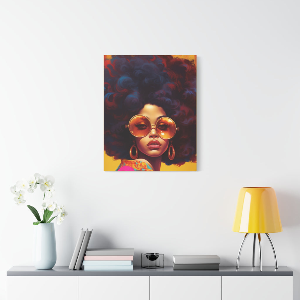 Soul Sister, Portrait Of Black Girl on Matte Canvas Wall Art — Black Girl Magic