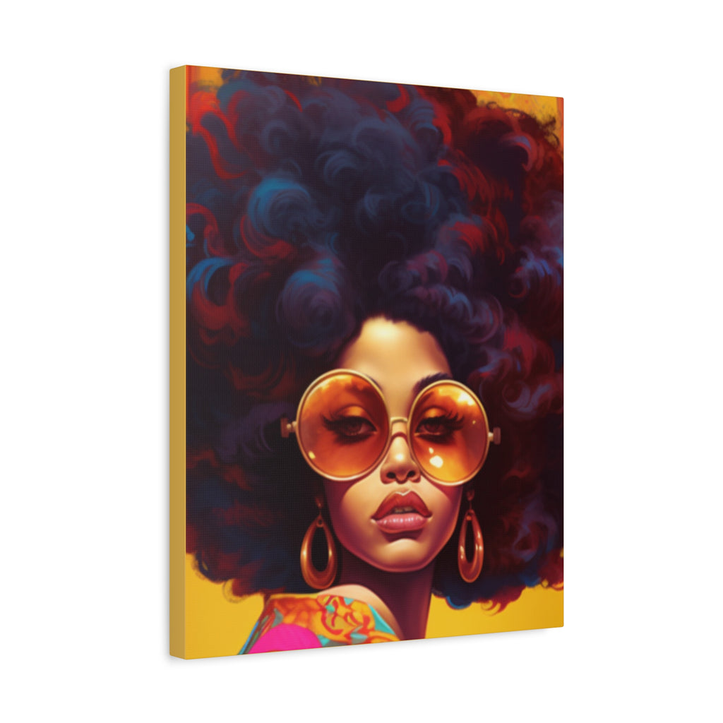 Soul Sister, Portrait Of Black Girl on Matte Canvas Wall Art — Black Girl Magic