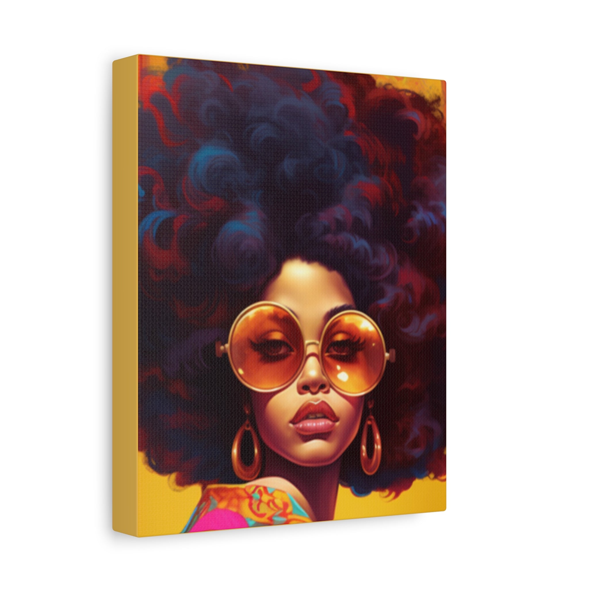 Soul Sister, Portrait Of Black Girl on Matte Canvas Wall Art — Black Girl Magic