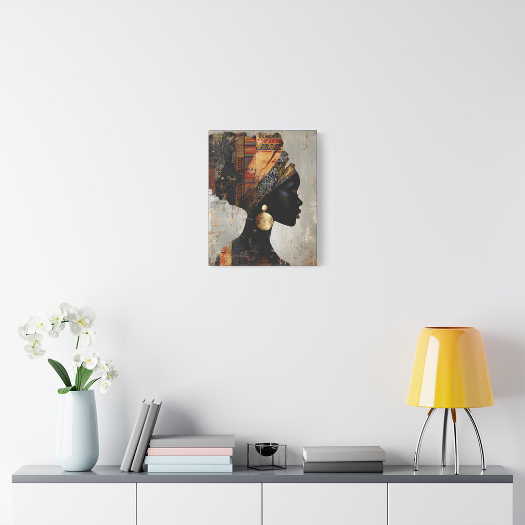 African Queen, is a portrait, a woman in profile, and silhouette