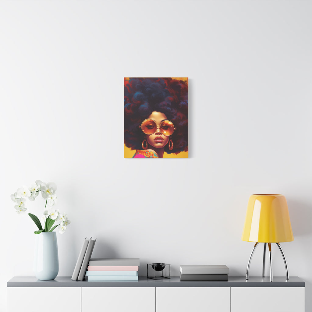 Soul Sister, Portrait Of Black Girl on Matte Canvas Wall Art — Black Girl Magic