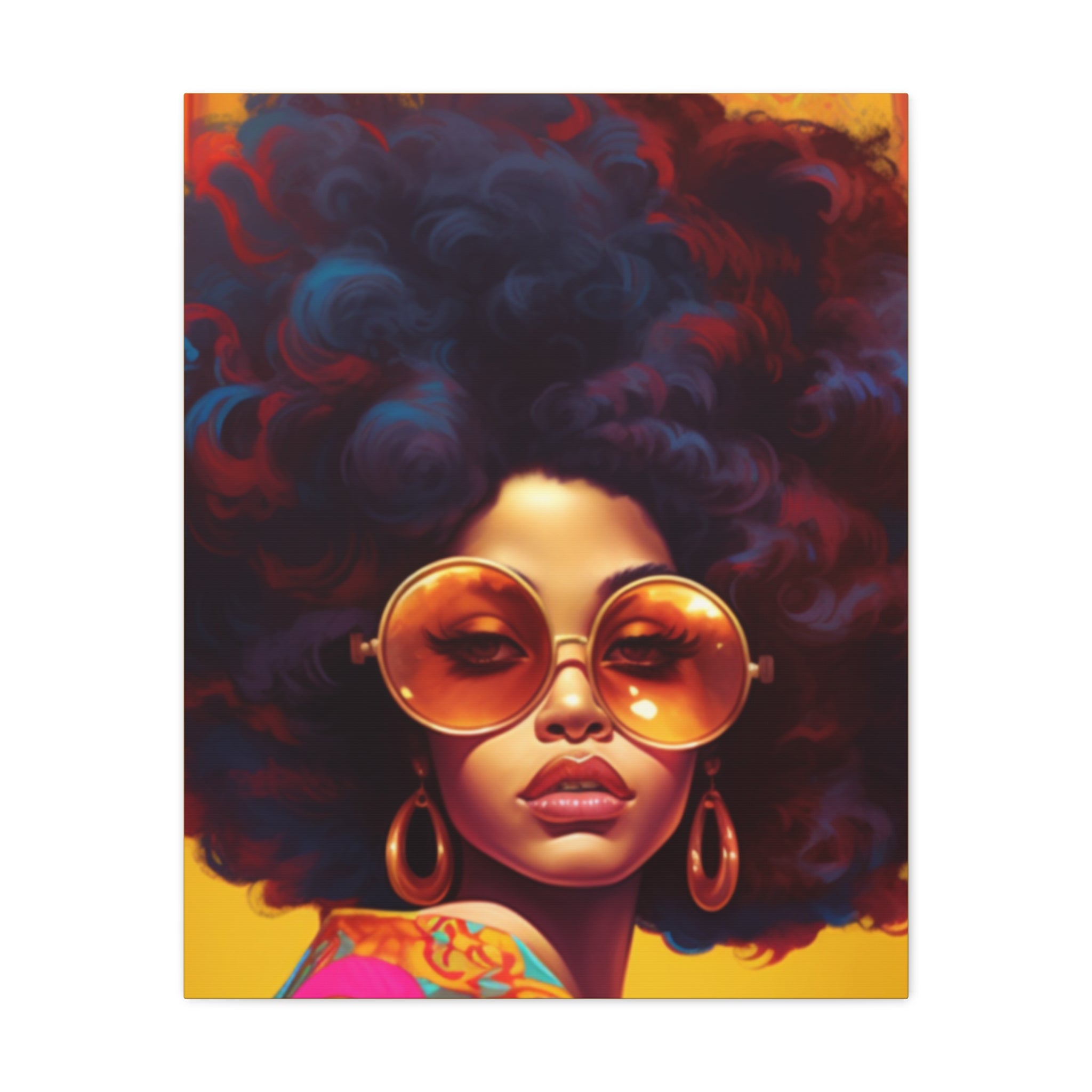 Soul Sister, Portrait Of Black Girl on Matte Canvas Wall Art — Black Girl Magic