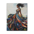 Colorful African Woman Dance Canvas Print — Stretched Matte Wall Art