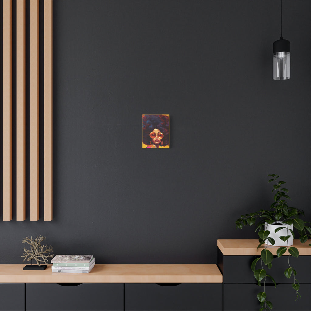 Soul Sister, Portrait Of Black Girl on Matte Canvas Wall Art — Black Girl Magic
