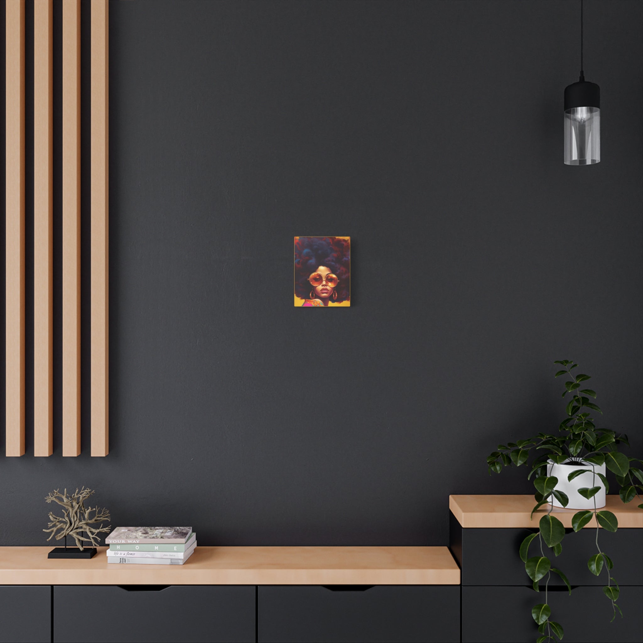 Soul Sister, Portrait Of Black Girl on Matte Canvas Wall Art — Black Girl Magic