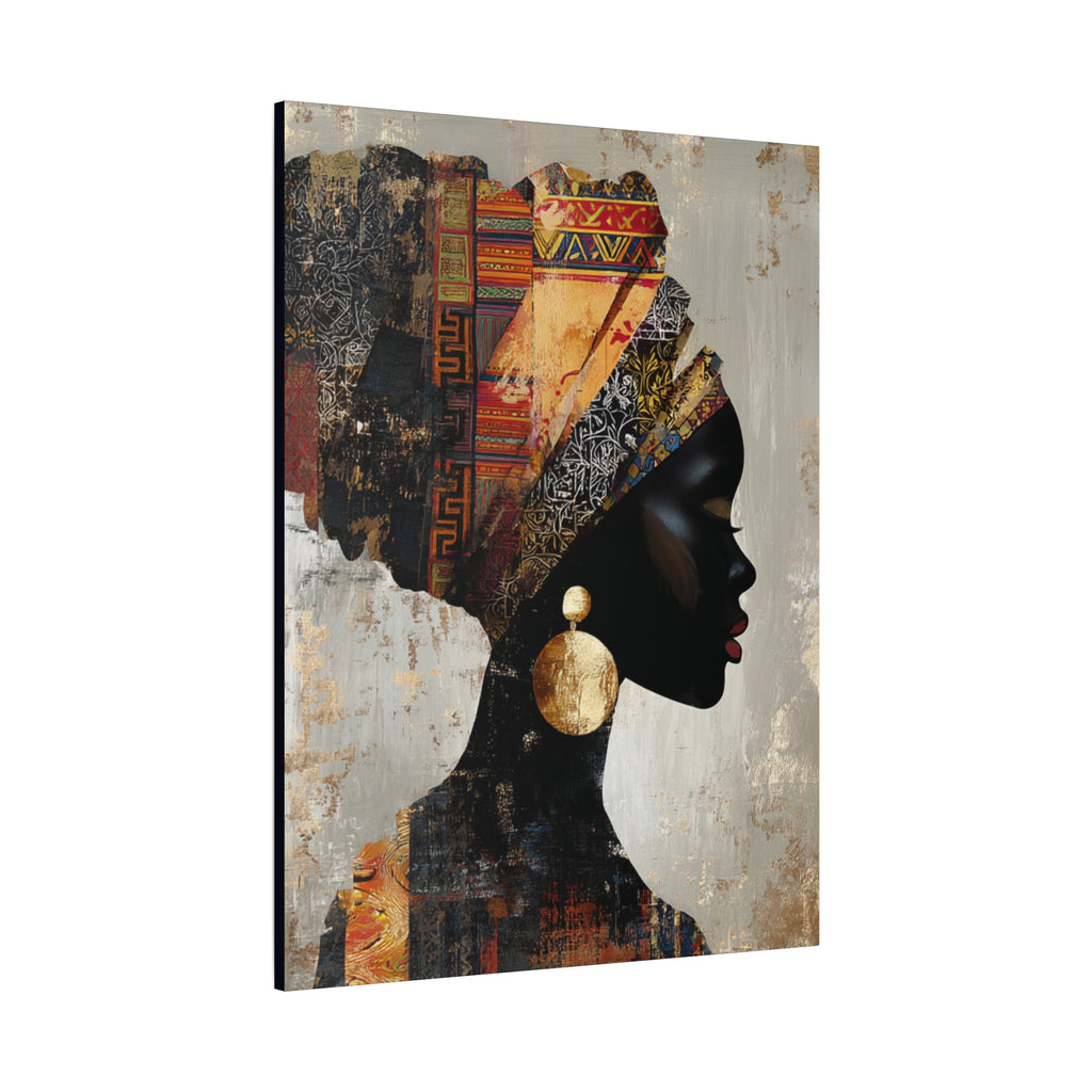 African Queen, is a portrait, a woman in profile, and silhouette
