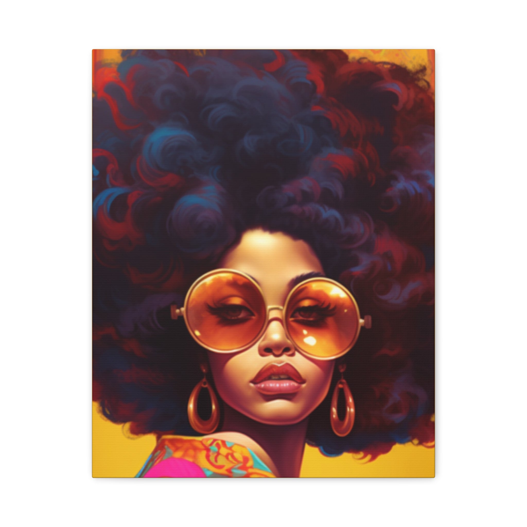 Soul Sister, Portrait Of Black Girl on Matte Canvas Wall Art — Black Girl Magic