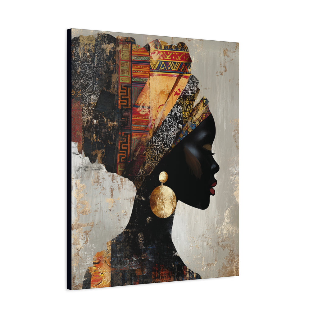 African Queen, is a portrait, a woman in profile, and silhouette