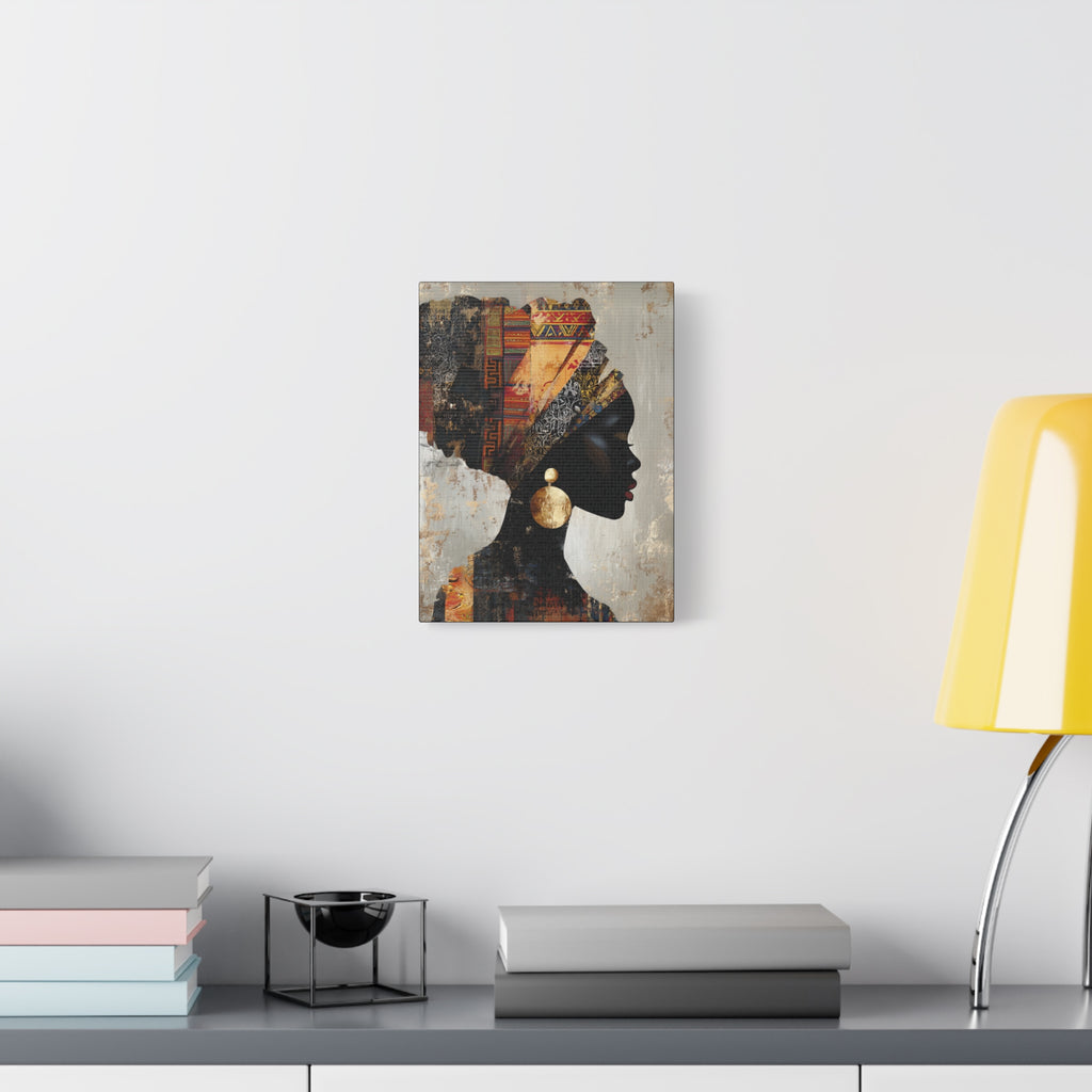 African Queen, is a portrait, a woman in profile, and silhouette